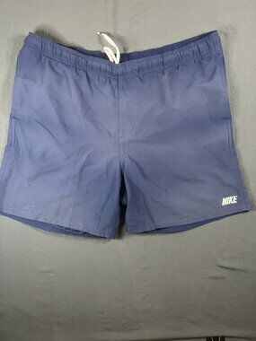 Nike Swim Trunks Shorts Men's 36 Large Waterproof Summer Navy Blue